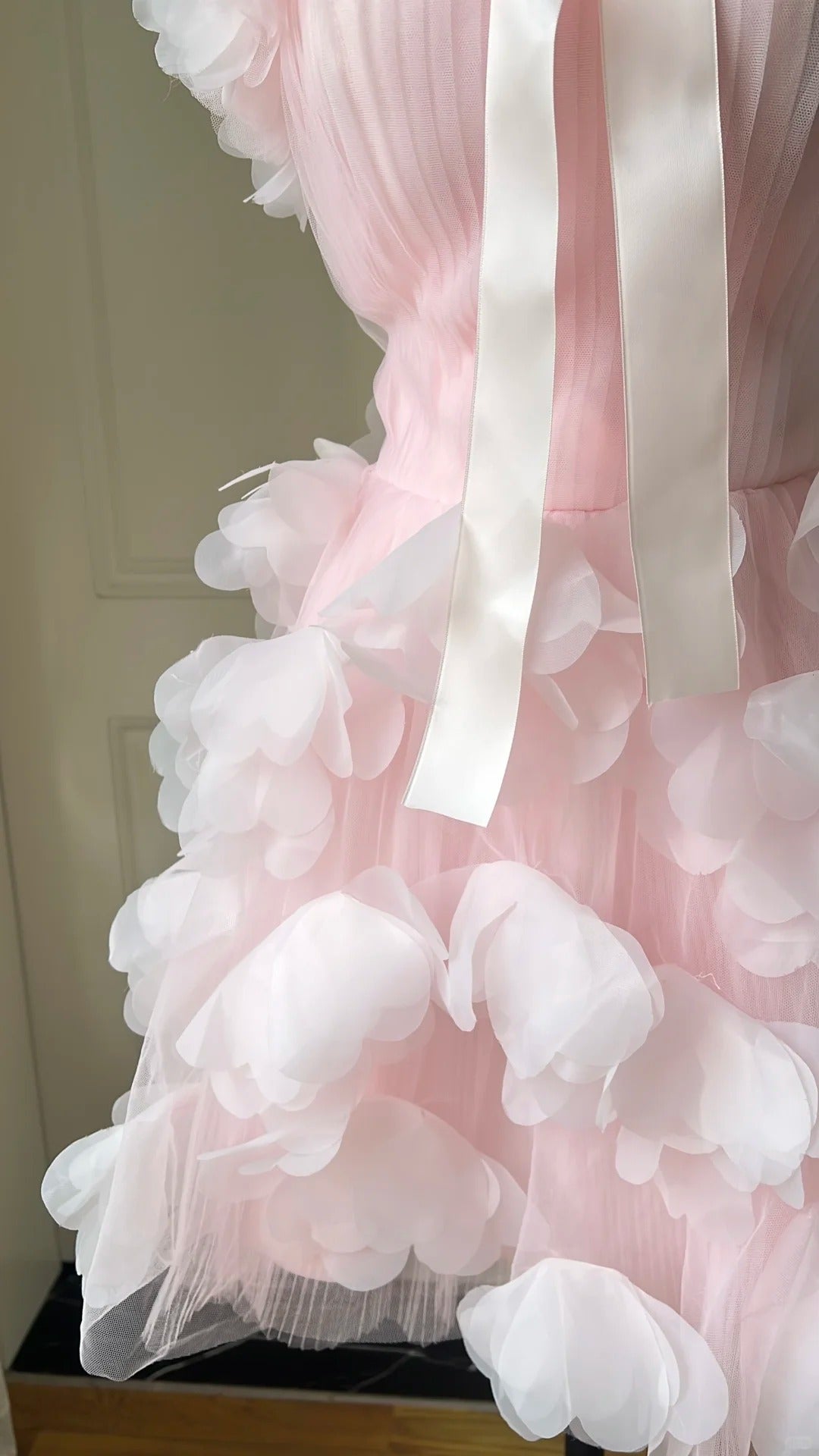 Sweet Homecoming Dress Strapless Tulle Flower Bowknot Back to School Outfits Party Dress  D6460