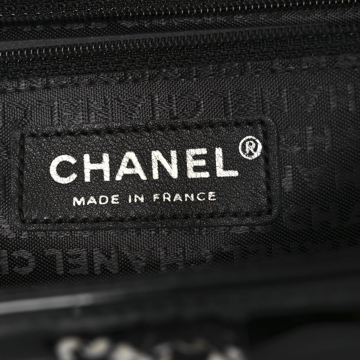Tweed Patent Quilted Rectangular Flap Black White
