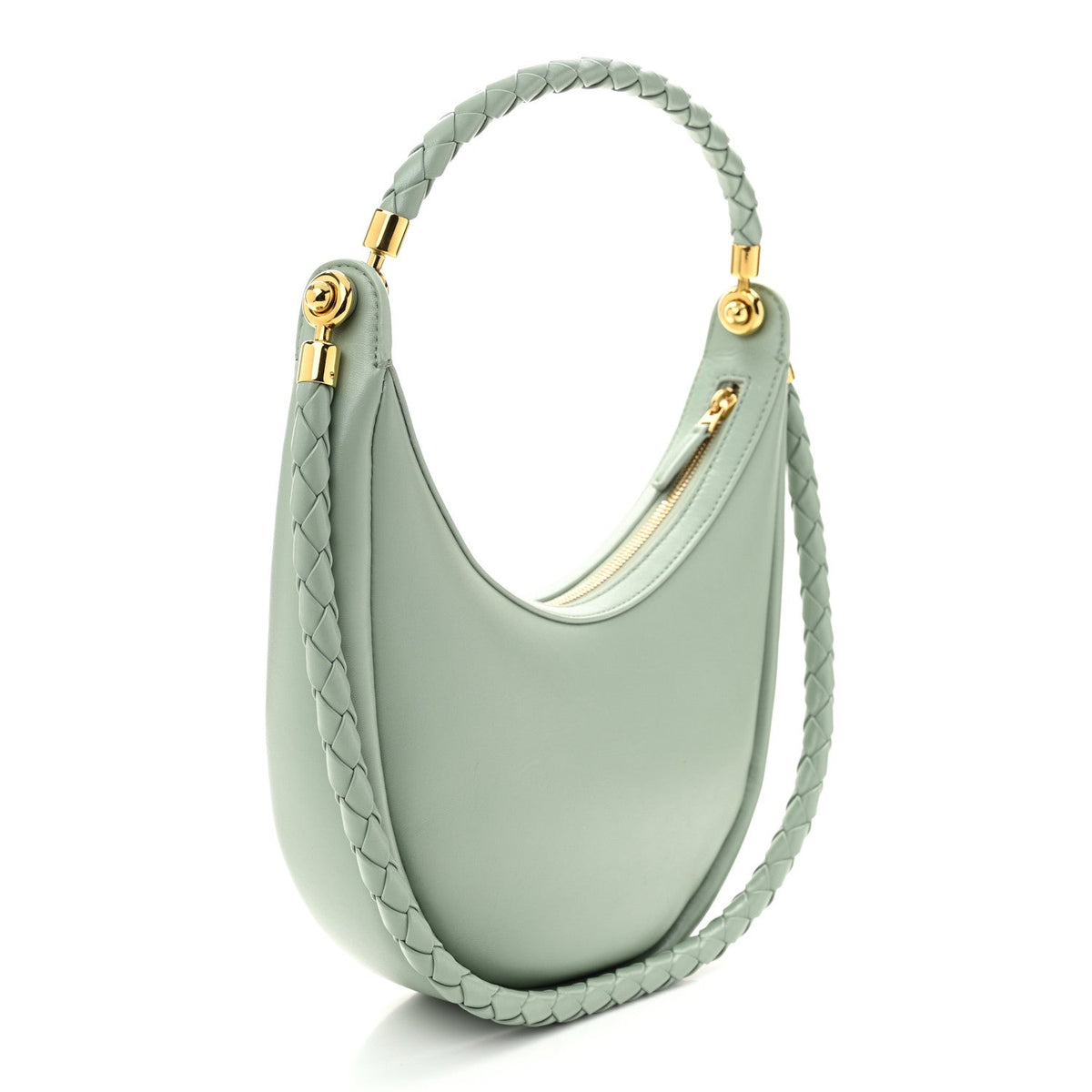 Smooth Calfskin Hula Hoop Shoulder Bag New Sauge