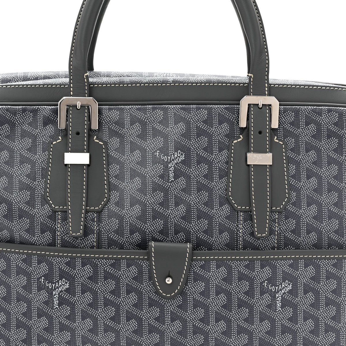 Goyardine Ambassade MM Briefcase Grey