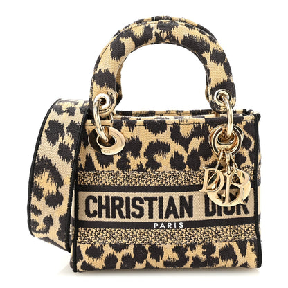 Canvas Mini Mizza Embroidered Lady D-Lite Beige Multicolor