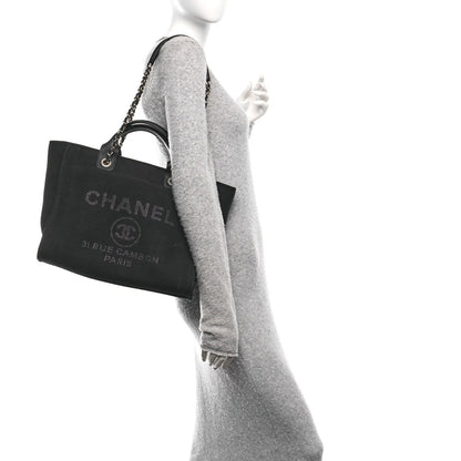 Mixed Fibers Small Deauville Tote Black