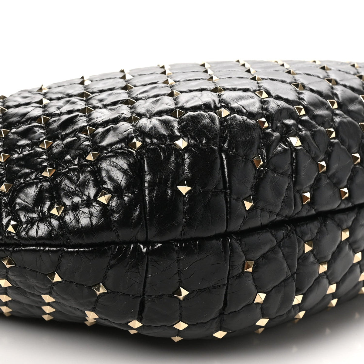 Nappa Rockstud Spike Hobo Black