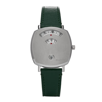 Stainless Steel Calfskin 35mm Grip Quartz Watch Green