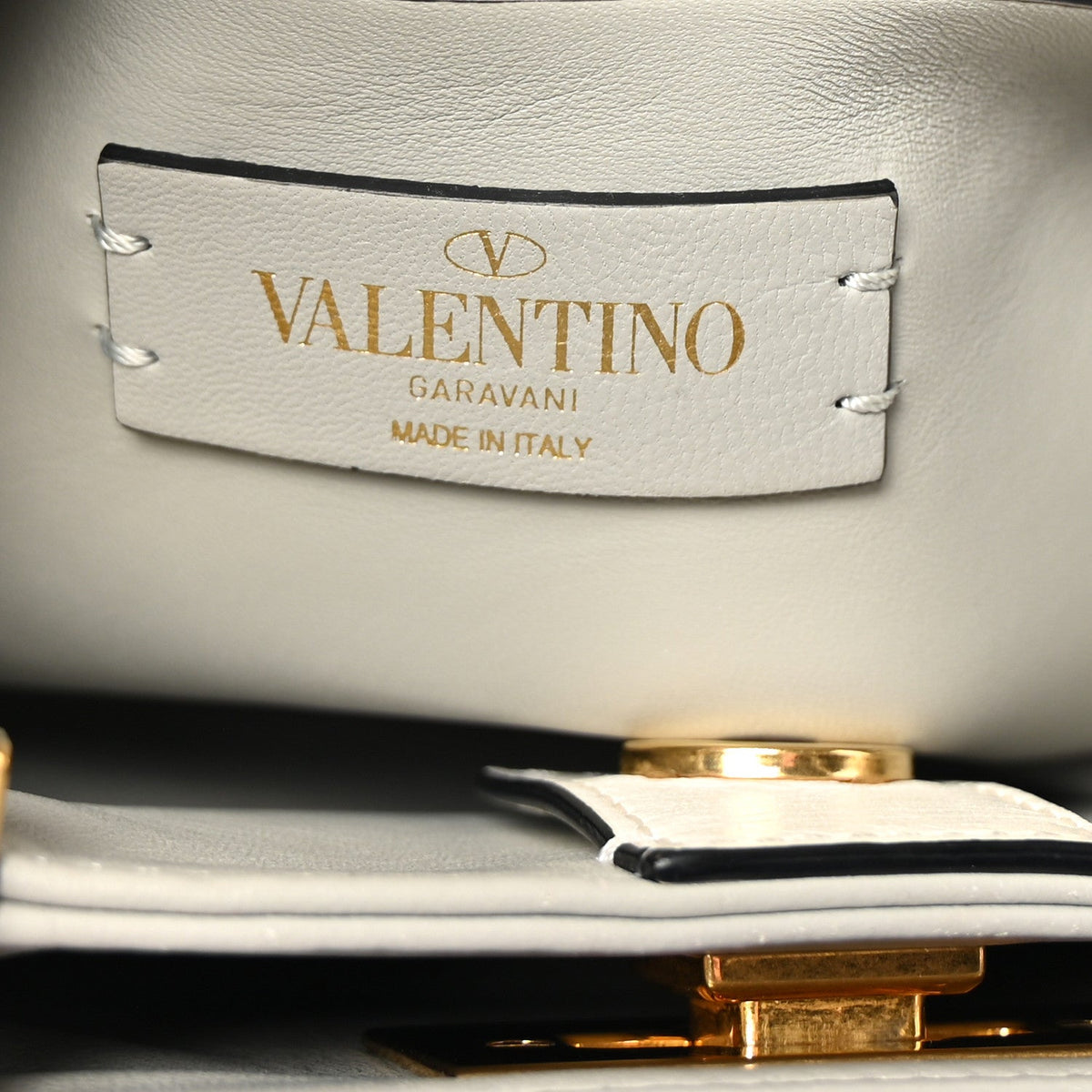 Nappa Small Roman Stud The Handle Bag Ivory