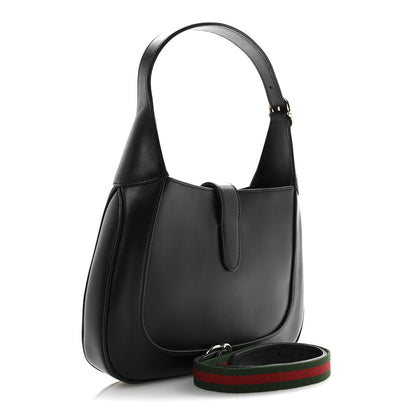 Calfskin Small Jackie Shoulder Bag Black