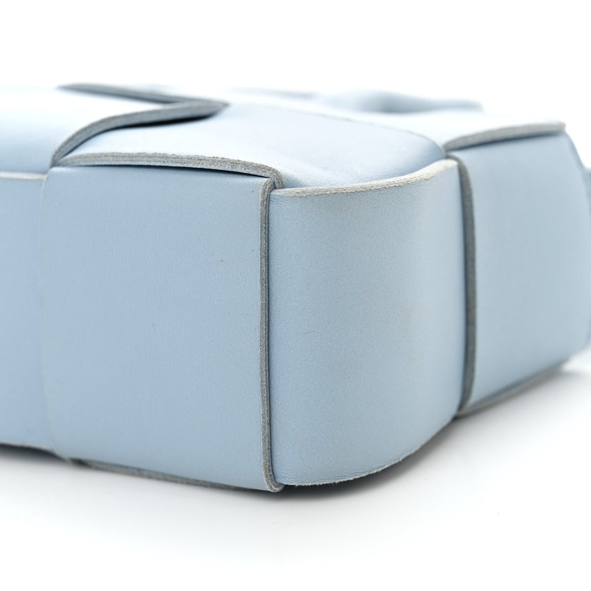 Nappa Maxi Intreccio Mini Arco East West Tote Ice Blue