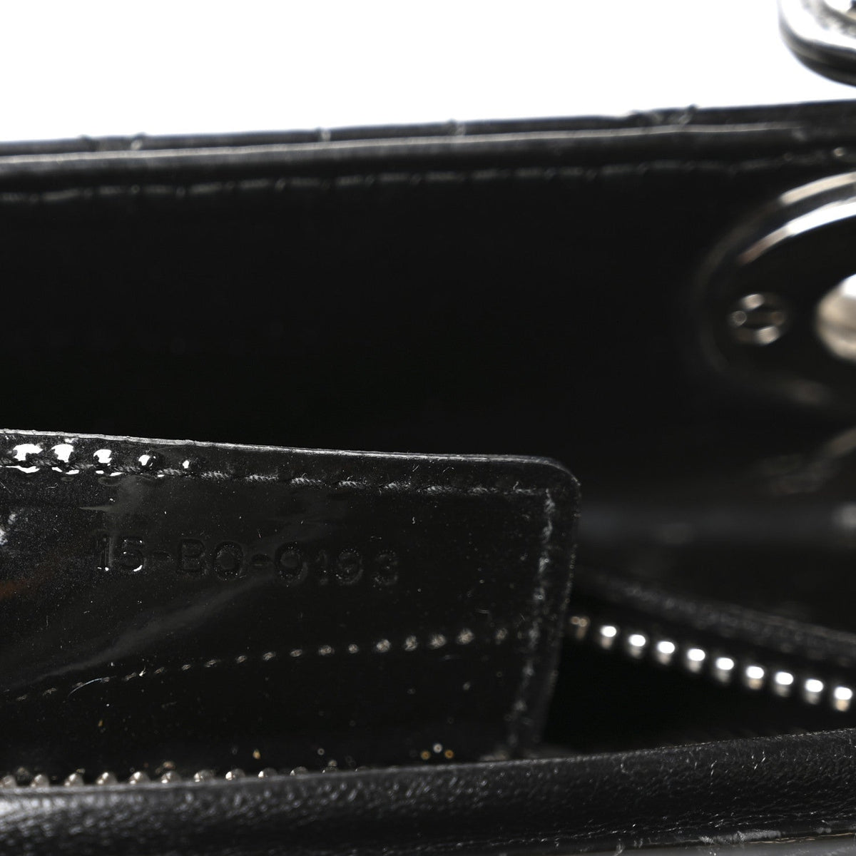 Patent Cannage Medium Lady Dior Black