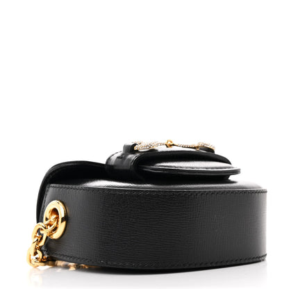Azalea Calfskin Crystal Horsebit 1955 Belt Bag Black