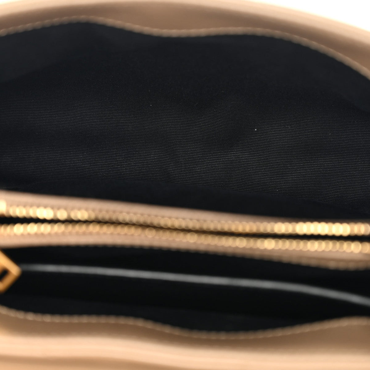 Calfskin Y Quilted Monogram Small Loulou Chain Satchel Dark Beige