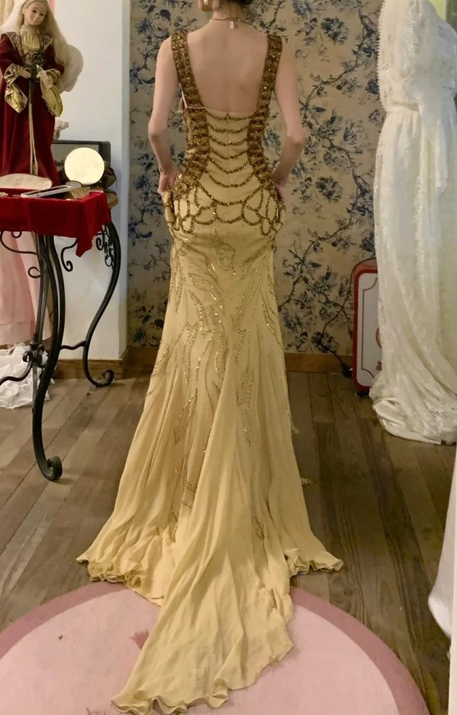Gorgeous Prom Dress V-neck Mermaid Gala Dress Birthday Party Dress Evening Dress  D4578