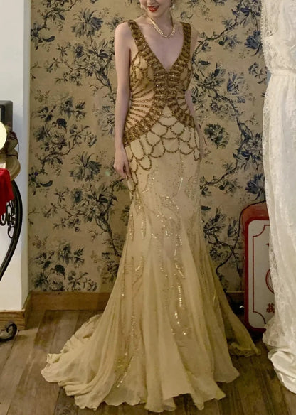 Gorgeous Prom Dress V-neck Mermaid Gala Dress Birthday Party Dress Evening Dress  D4578