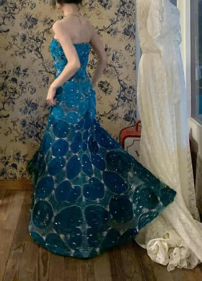 New Arrival Prom Dress Strapless Mermiad Gala Dress Birthday Party Dress Evening Dress  D4580