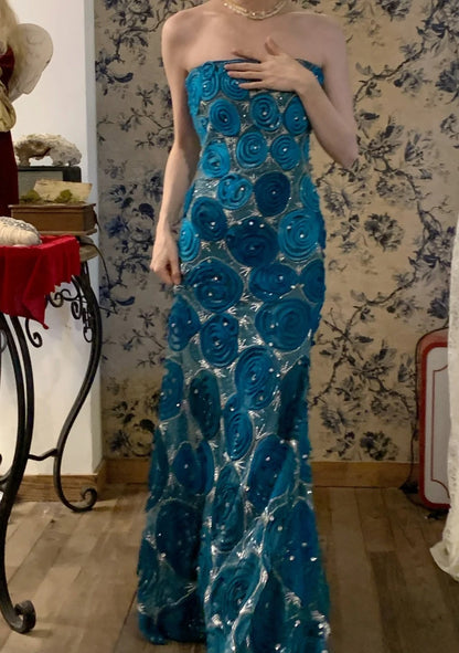 New Arrival Prom Dress Strapless Mermiad Gala Dress Birthday Party Dress Evening Dress  D4580
