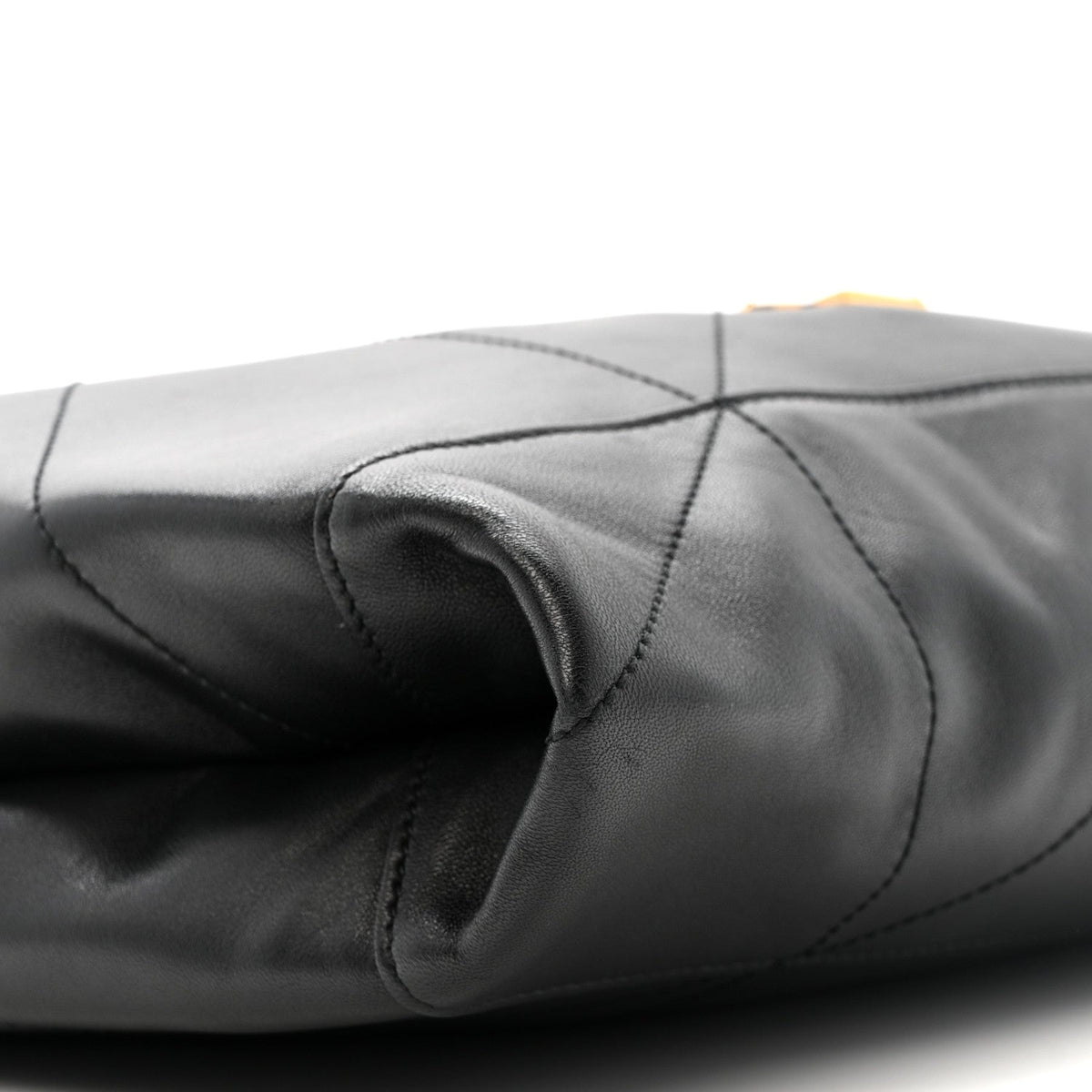 Lambskin Matelasse Monogram Large Jamie 4.3 Pochon Black