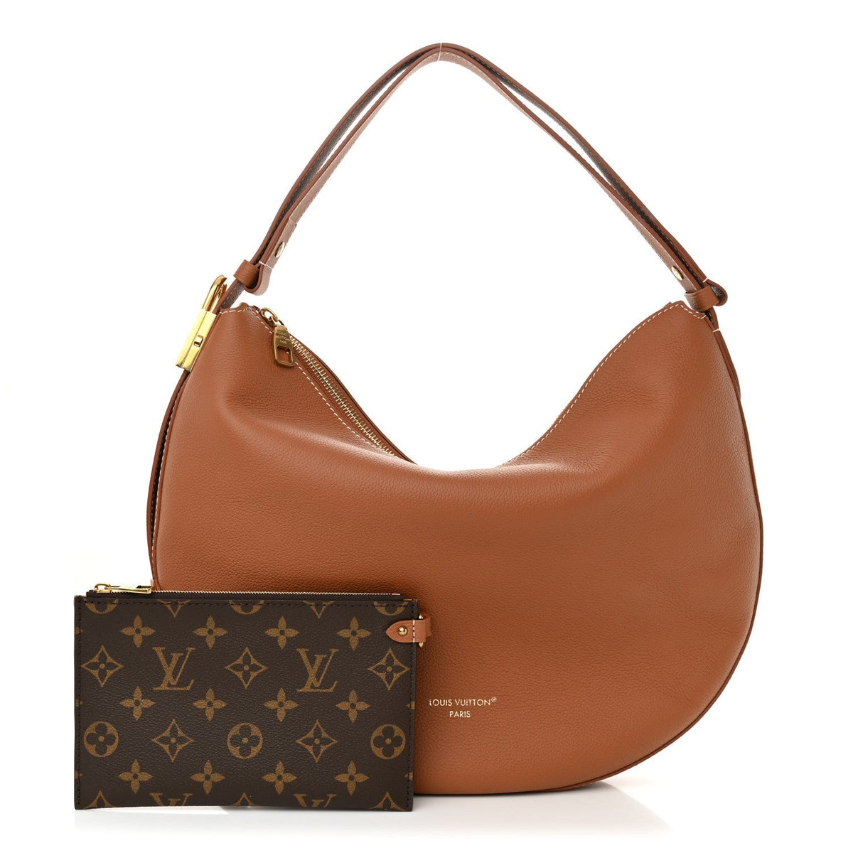 Calfskin Low Key Cookie MM Cognac