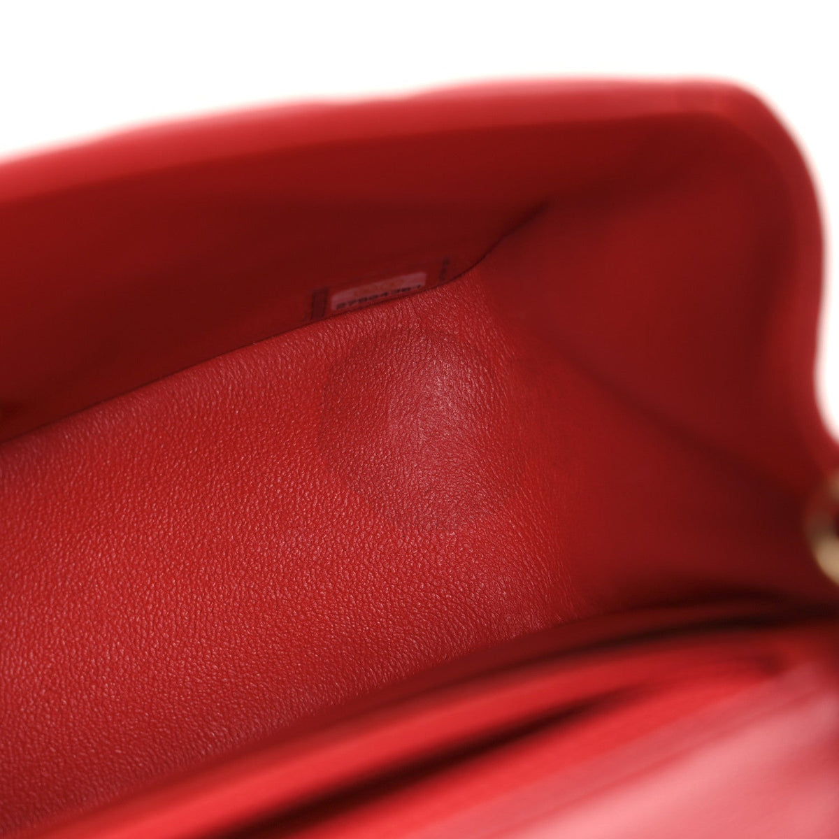 Lambskin Quilted Mini Square Flap Red