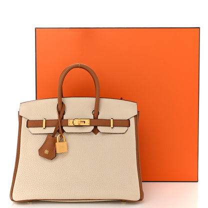 Togo Horseshoe Birkin 25 Craie Gold