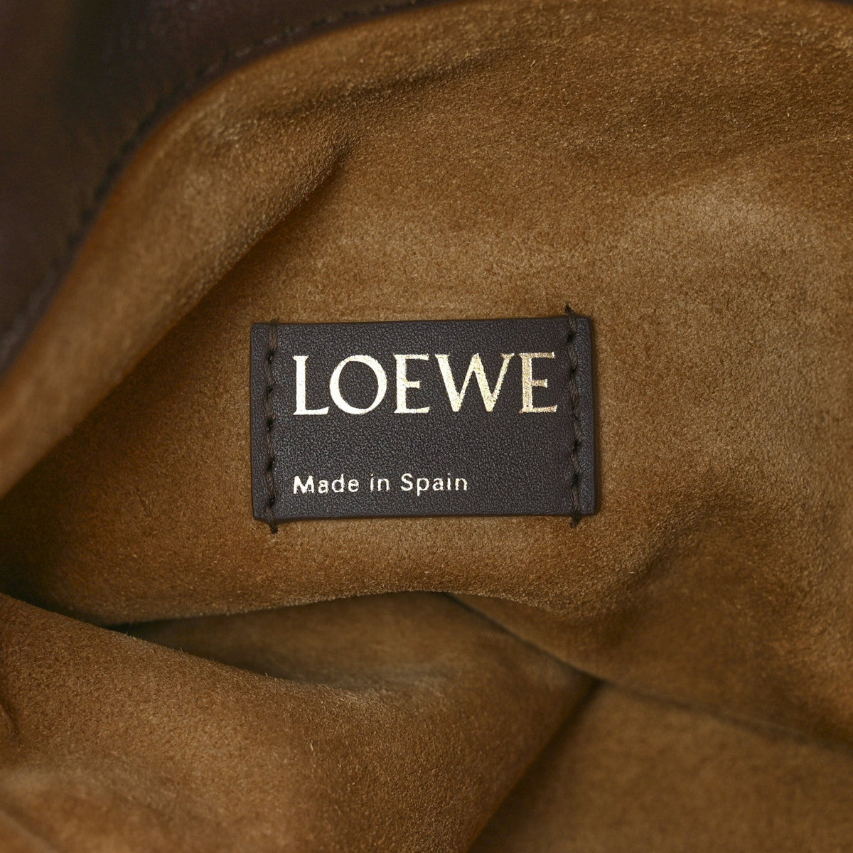 Mellow Nappa Lambskin Flamenco Tote Bag Black Dark Chestnut