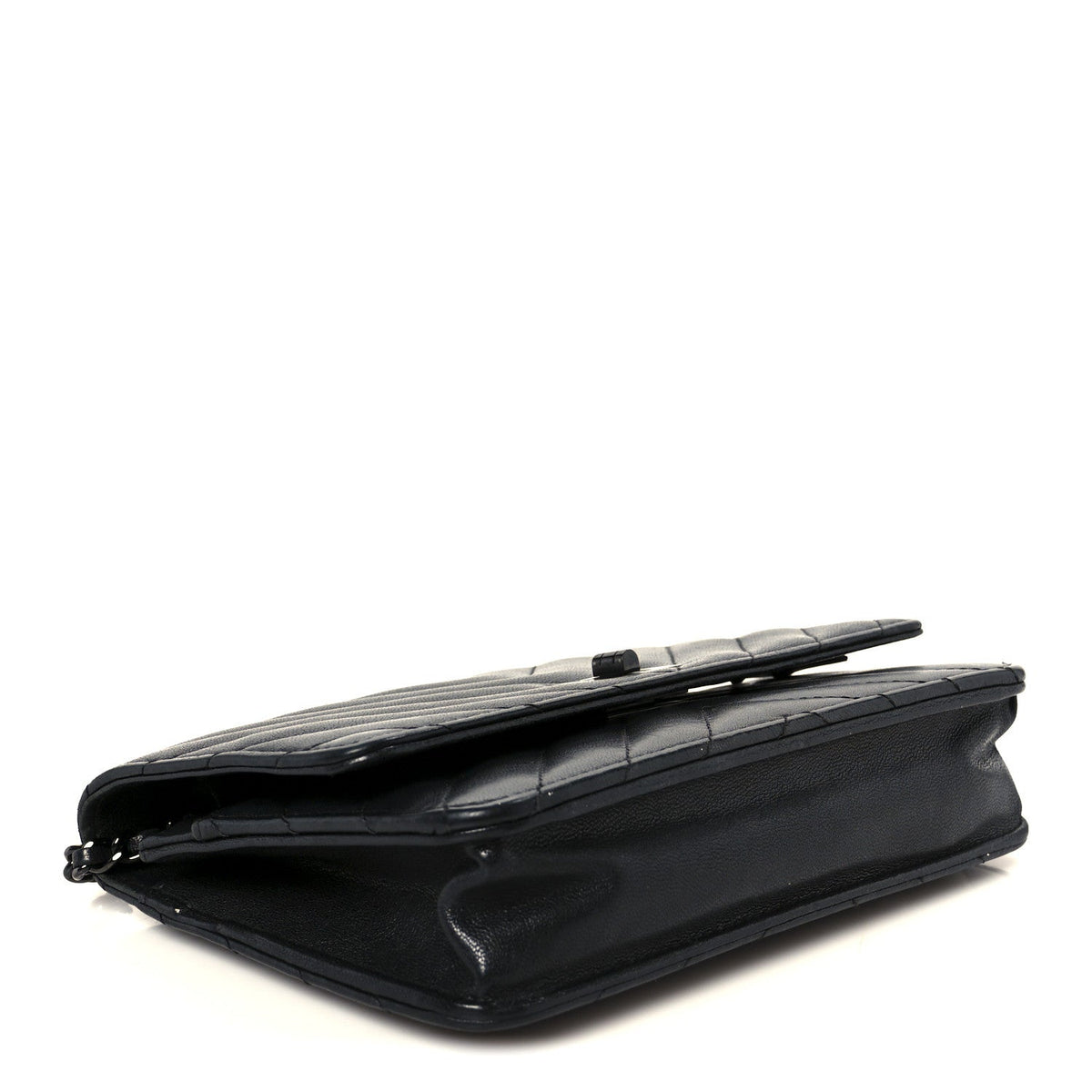 Sheepskin Chevron Reissue Wallet On Chain WOC So Black