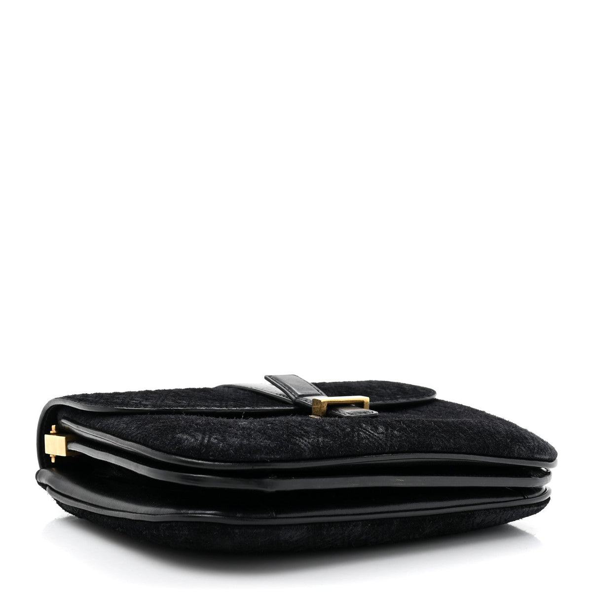 Suede All-Over Monogram Small Le Monogramme Satchel Black