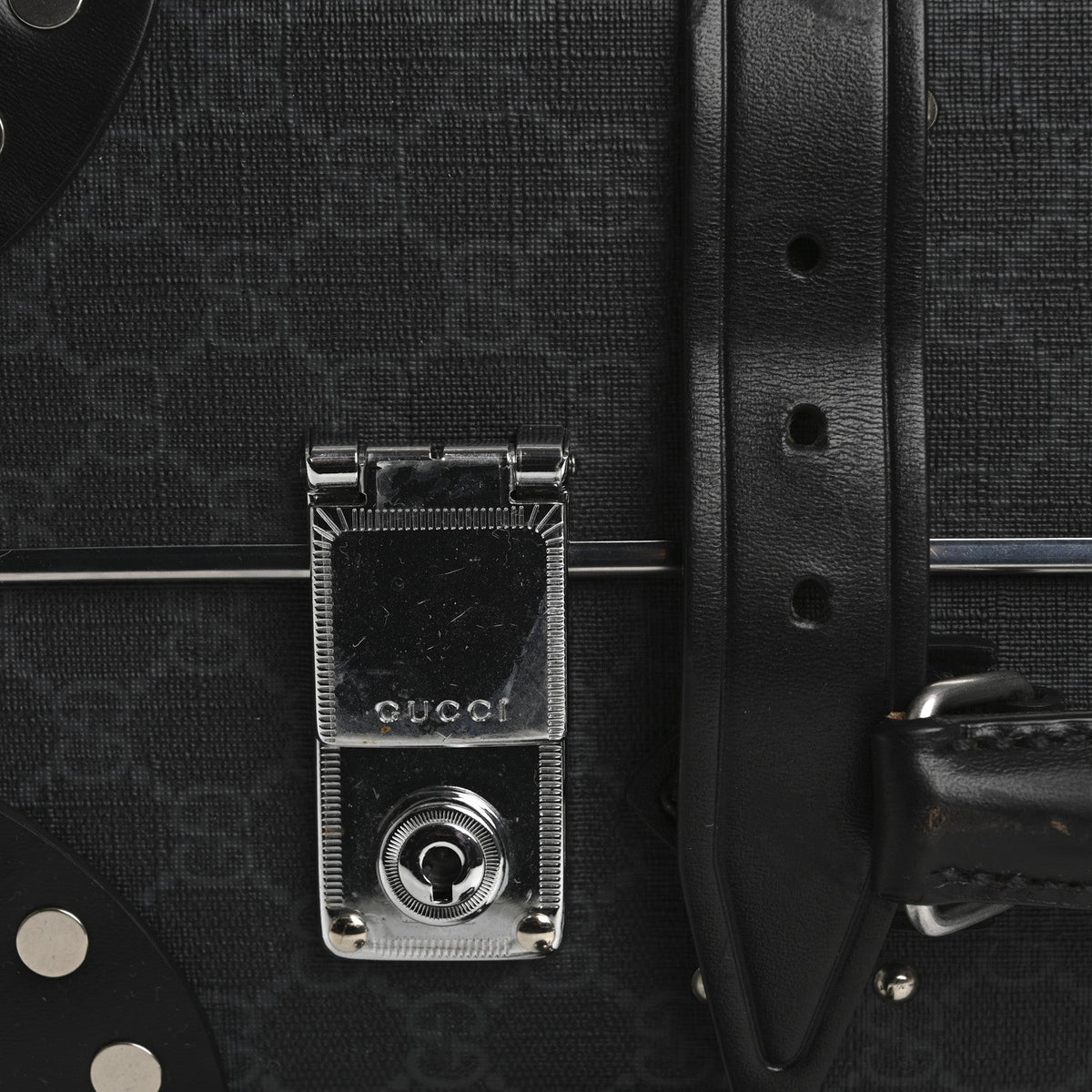 GG Supreme Monogram Globe-Trotter Carry-On Black
