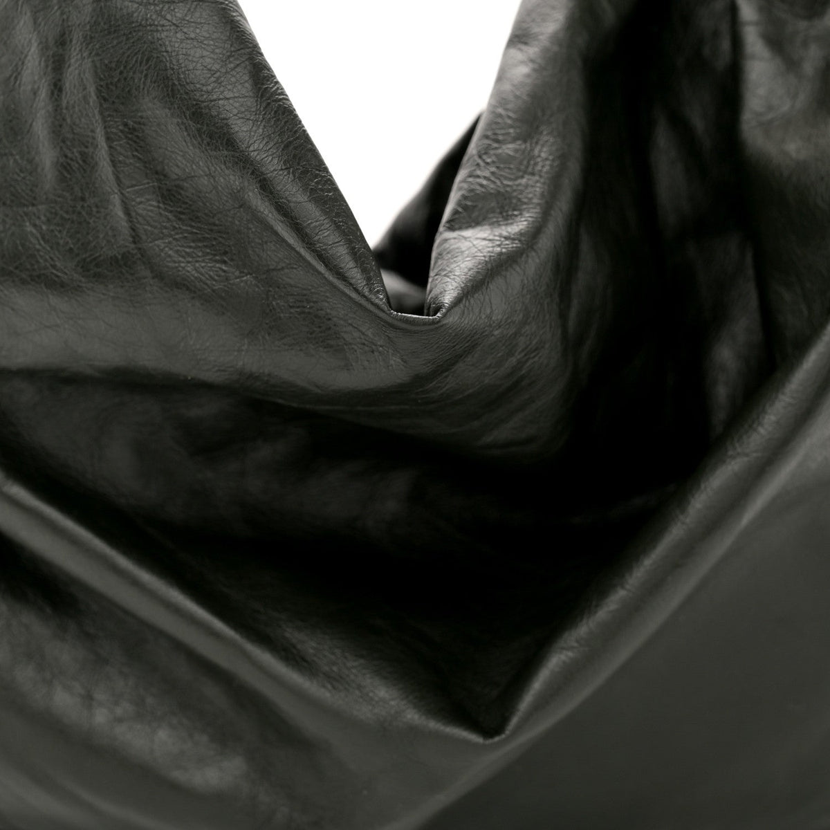Calfskin Foulard Shoulder Bag Black