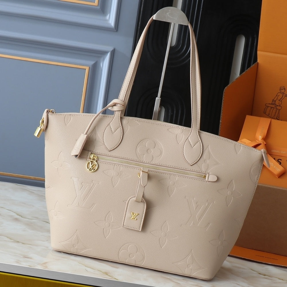 LOUIS VUITTON TRAVEL BAG MONOGRAM EMPREINTE GIANT DOVE GREY 34CM M46326