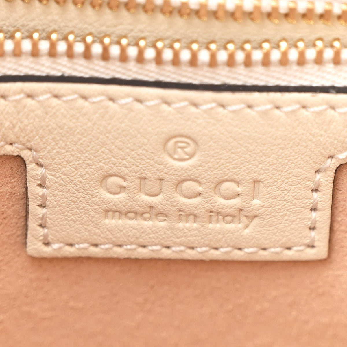 GG Supreme Monogram Moon Calfskin Medium Padlock Shoulder Bag Beige Ebony Mystic White