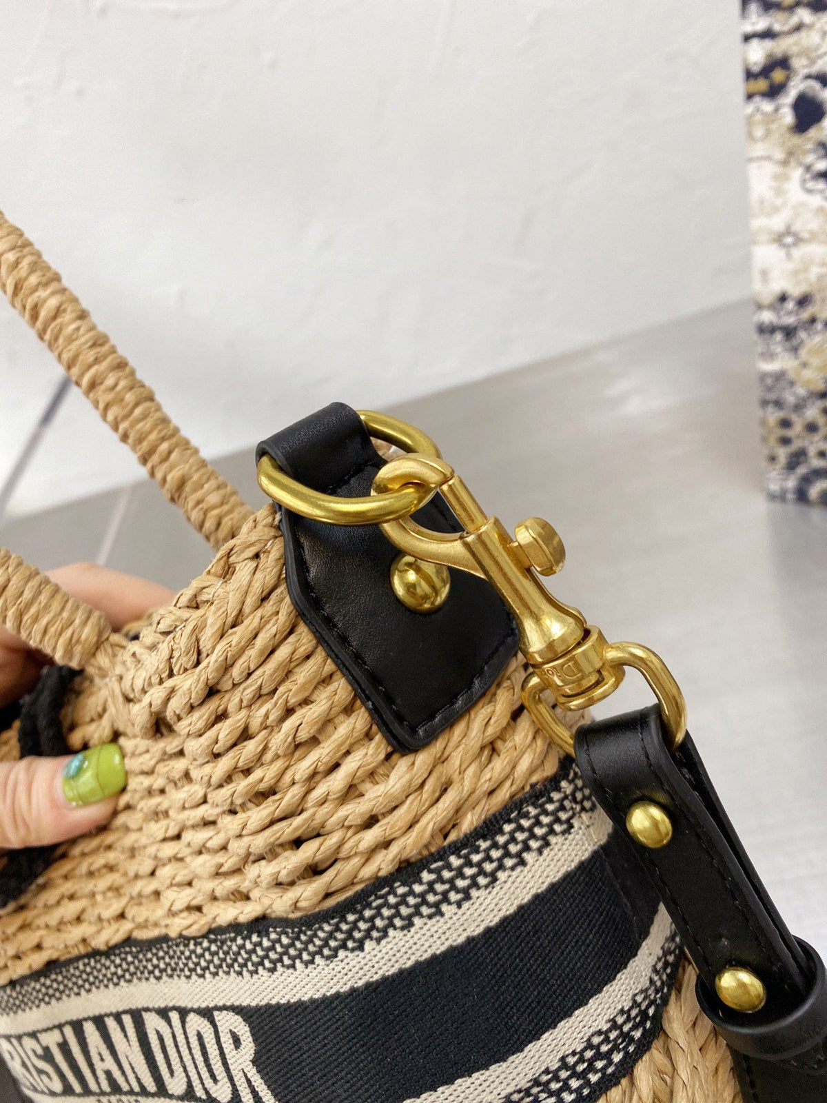 DIOR WICKER BUCKET BAG