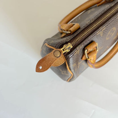 Louis Vuitton Brown Monogram Canvas Mini Speedy Shoulder Bag