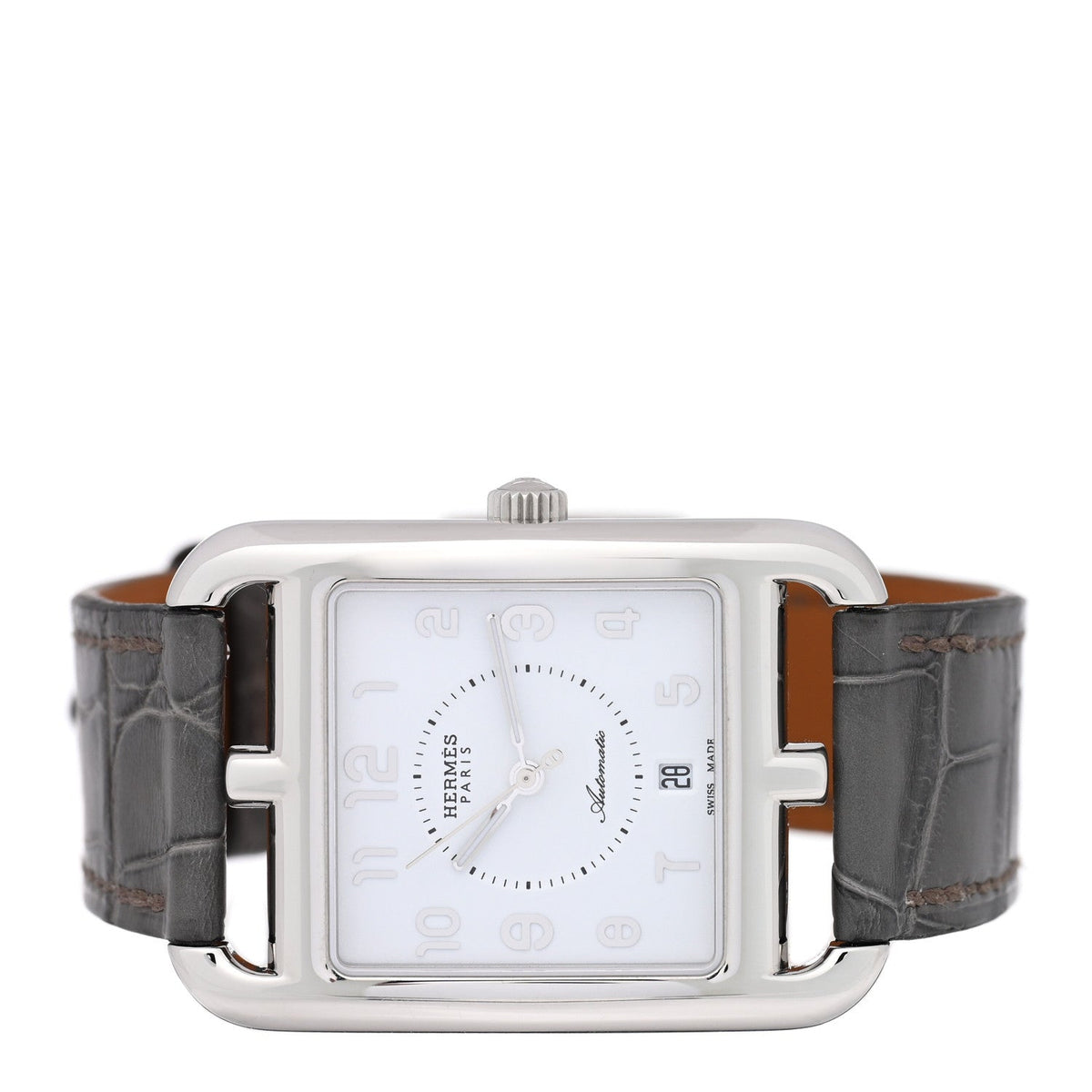 Stainless Steel Alligator 29mm Cape Cod Automatic Watch Gris Perle