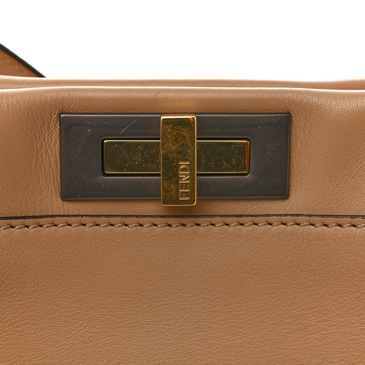 Vitello Seta Medium Peekaboo Iconic Satchel Cuoio