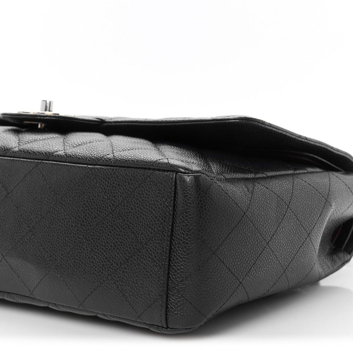 Caviar Quilted Maxi Double Flap Black