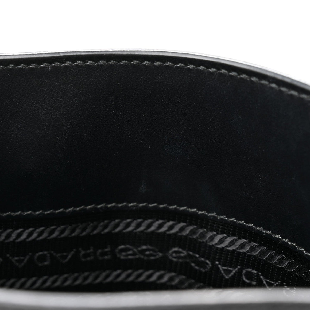 Saffiano Lux Triangle Logo Embossed Small Double Handle Crossbody Tote Black