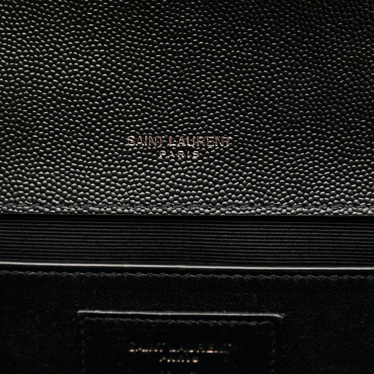 Grain De Poudre Textured Mixed Matelasse Triquilt Medium Monogram Monochrome Satchel Black