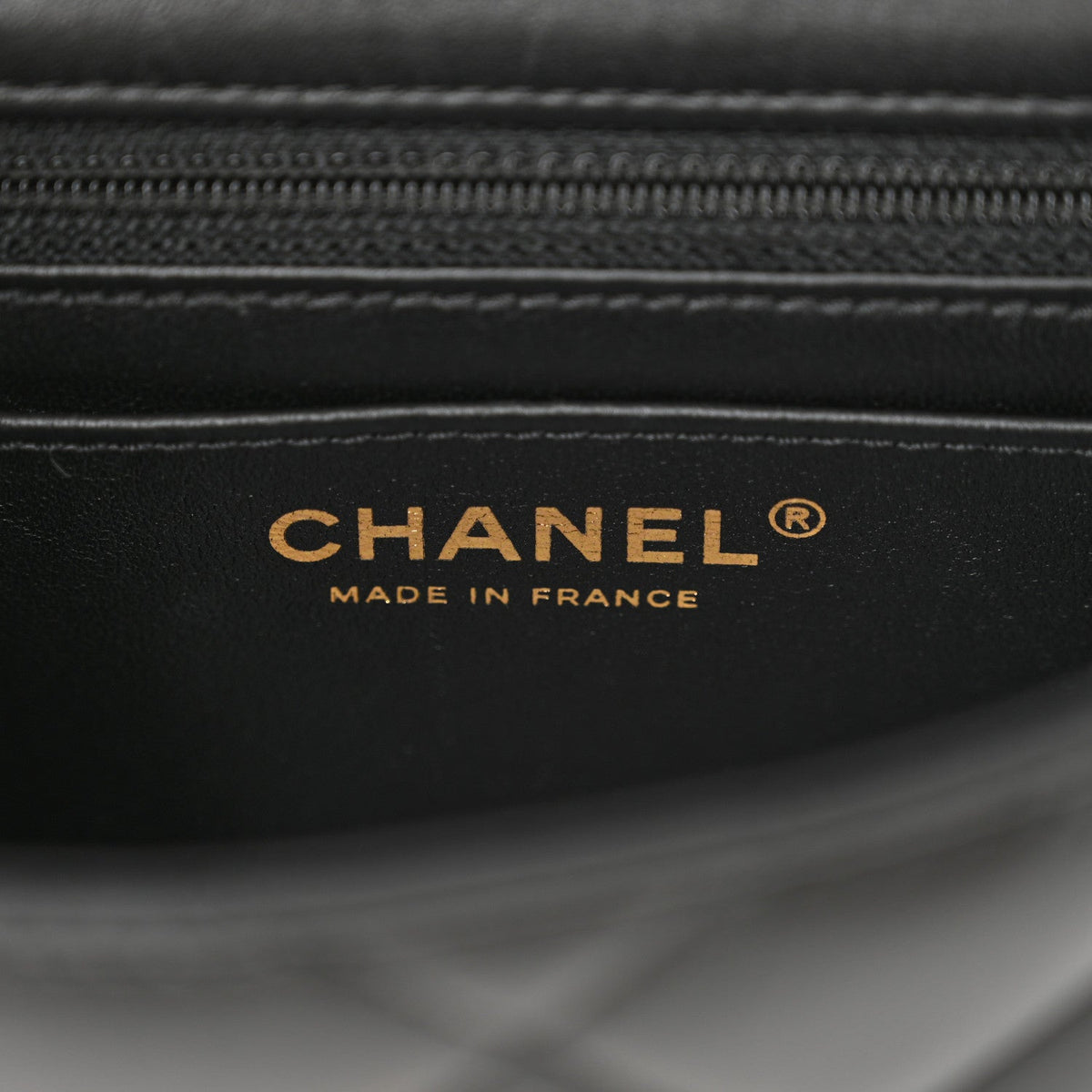 Lambskin Enamel Pearl Quilted Mini Charm Me Square Flap Black