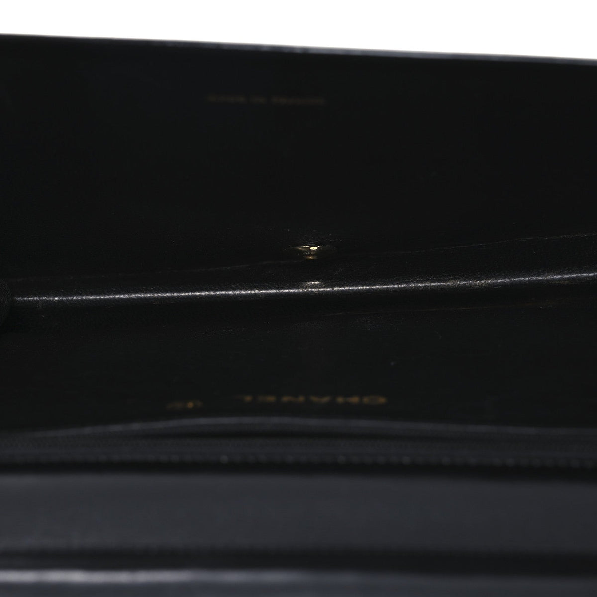 Lambskin Chevron Quilted Small Single Flap Black