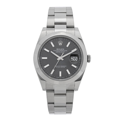 Stainless Steel 41mm Oyster Perpetual Datejust Watch Slate 126300