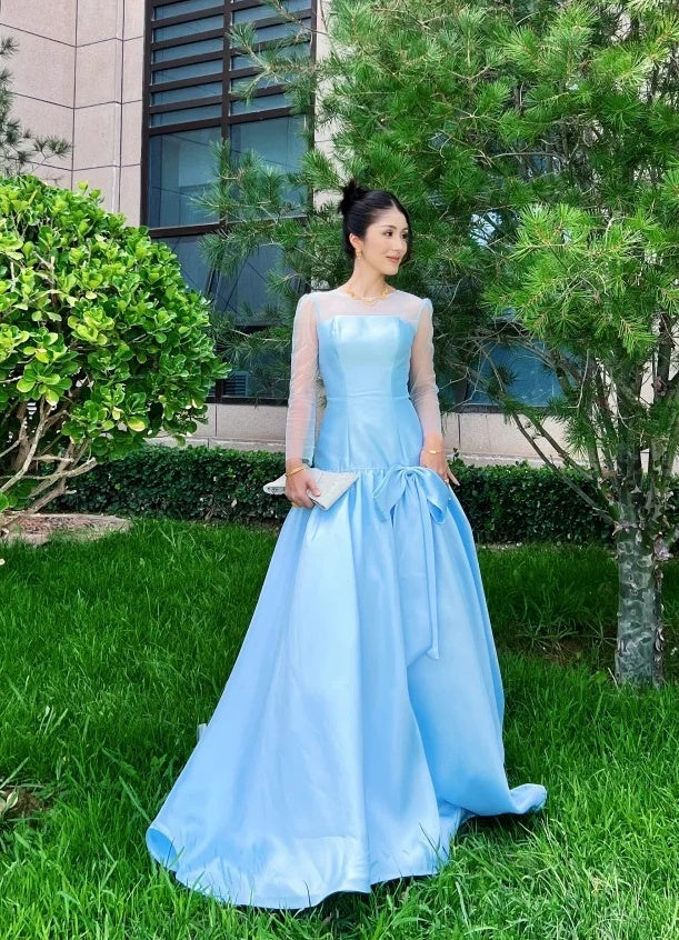Elegant Prom Dress Crew Neck Gala Dress Formal Dress Evening Dress  D4604