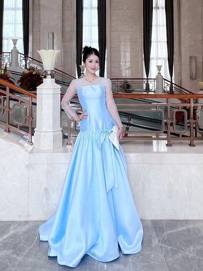 Elegant Prom Dress Crew Neck Gala Dress Formal Dress Evening Dress  D4604