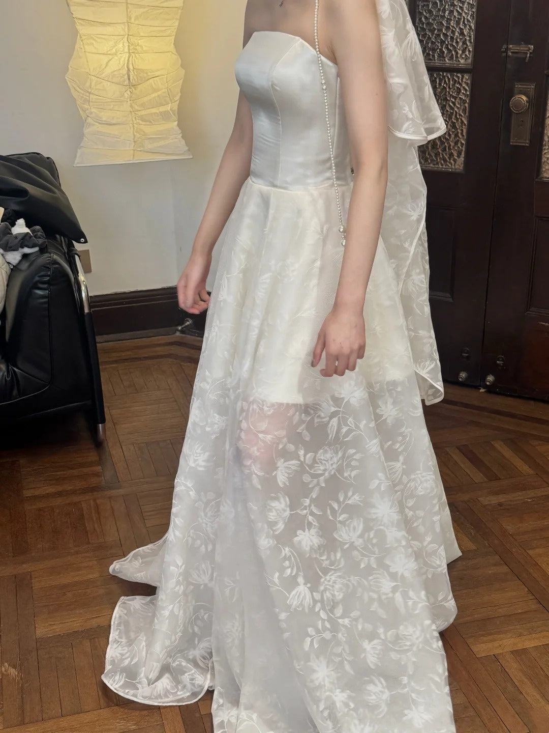 New Design Wedding Dress Strapless Pleated Wedding Dress   D4623