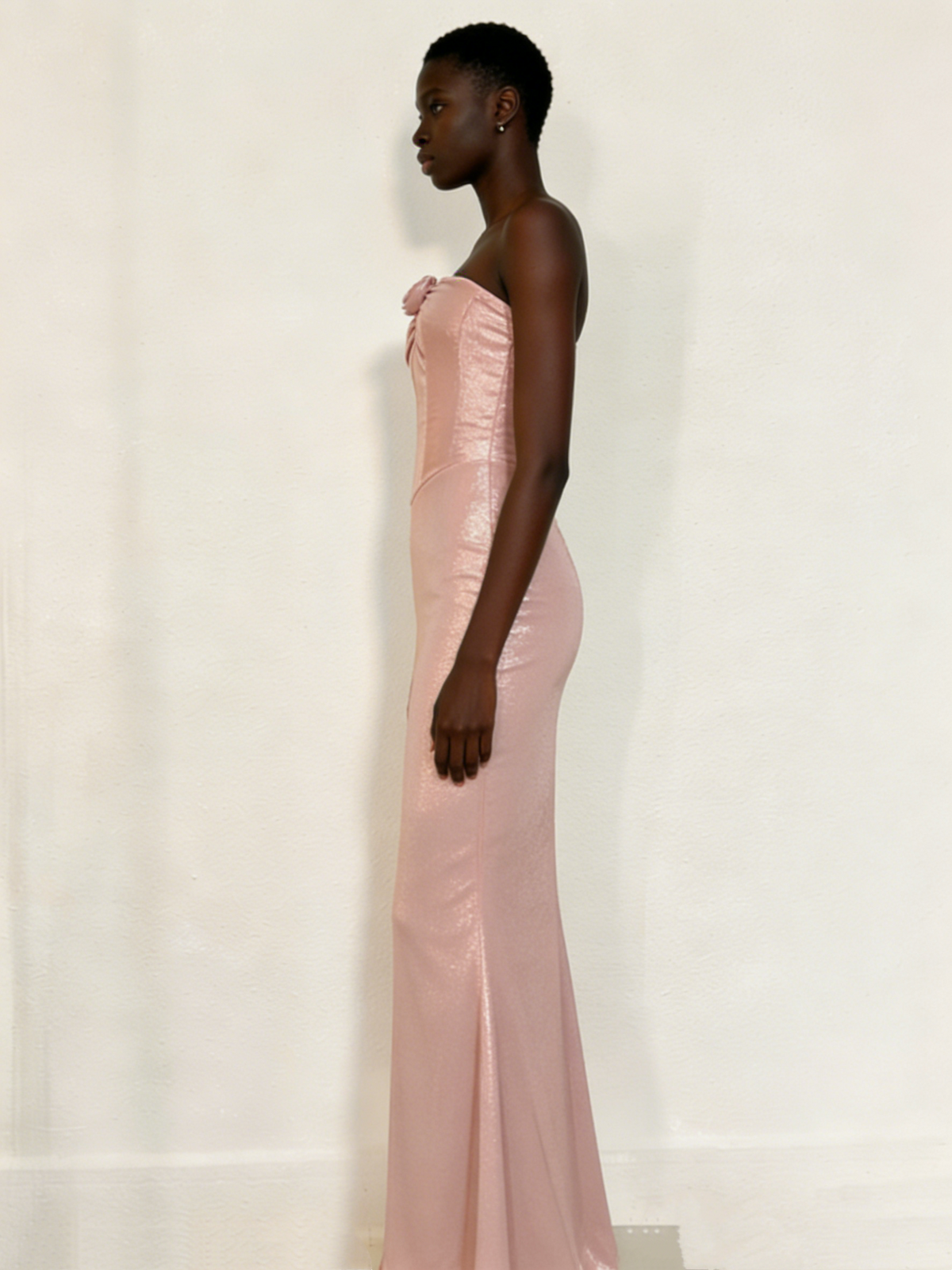 Minimalist Prom Dress Light Pink Strapless Gala Dress Birthday Party Dress Evening Dress   D4637