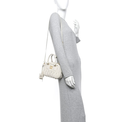 Nappa Matelasse Small Arcadie White