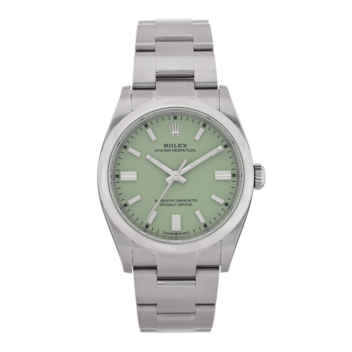 Stainless Steel 36mm Oyster Perpetual Watch Pistachio 126000