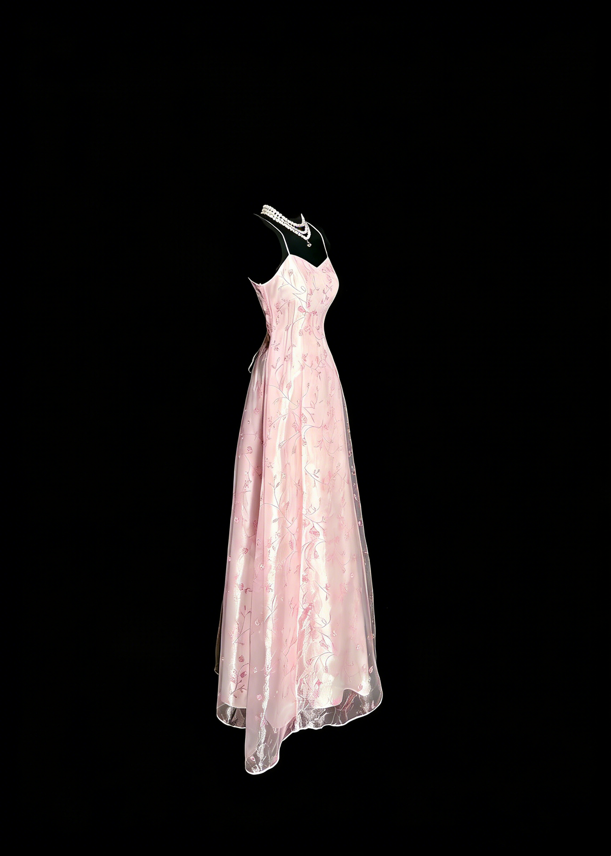 Beauty Prom Dress Light Pink Spaghetti Straps Tulle Party Dress Evening Dress Wedding Guest Dress      D4660
