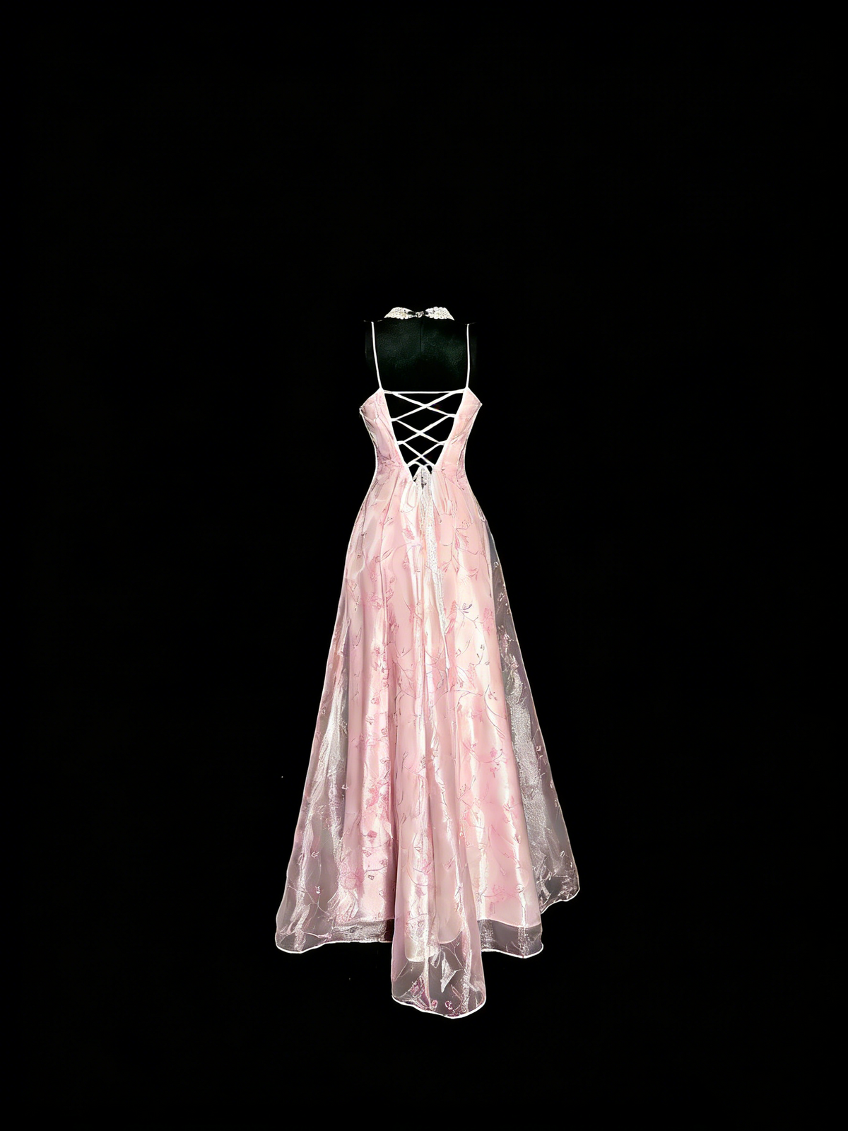 Beauty Prom Dress Light Pink Spaghetti Straps Tulle Party Dress Evening Dress Wedding Guest Dress      D4660