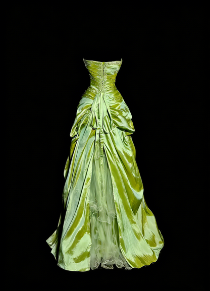 Elegant Prom Dress Green Sweetheart Pleated Tulle Formal Dress Evening Dresses Birthday Party Dress      D4663