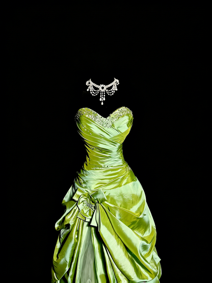 Elegant Prom Dress Green Sweetheart Pleated Tulle Formal Dress Evening Dresses Birthday Party Dress      D4663