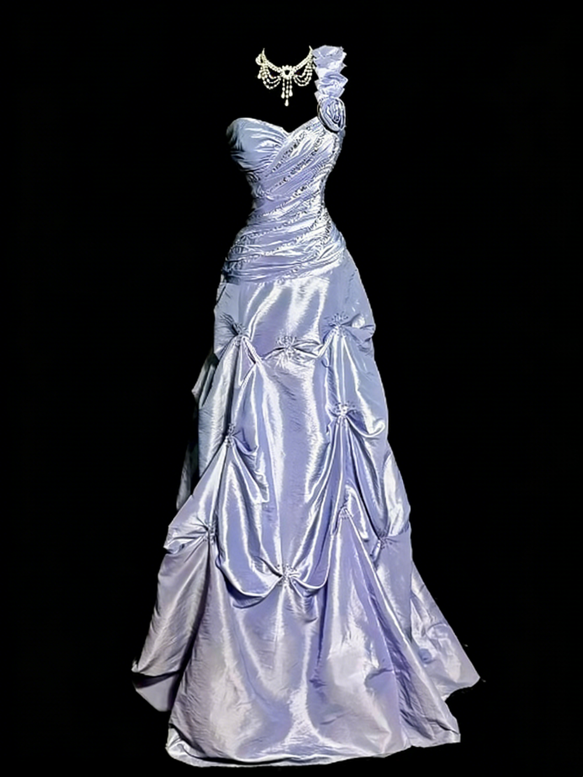 Stunning Prom Dress Lilac One Shoulder Pleated Formal Dress Evening Dresses Gala Dress      D4667